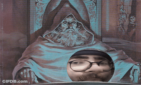 Man With Beard And Hooded Robe GIF