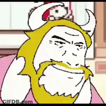 Man With Beard And Horns Smiling GIF