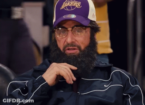 Man With Beard And Lakers Hat GIF