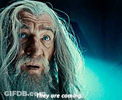 Man With Beard And Long Hair Saying They Are Coming GIF