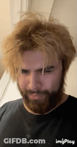 Man With Beard And Messy Hair GIF