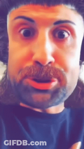 Man With Beard And Mustache Funny Face GIF