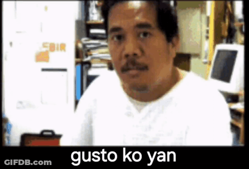 Man With Beard And Mustache In Front Of Computer With Gusto Ko Yan GIF