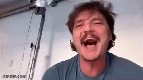 Man With Beard And Mustache Laughing GIF
