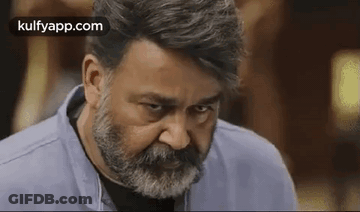 Man With Beard And Mustache Looking Serious GIF