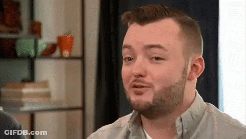 Man With Beard And Mustache Making Funny Face GIF