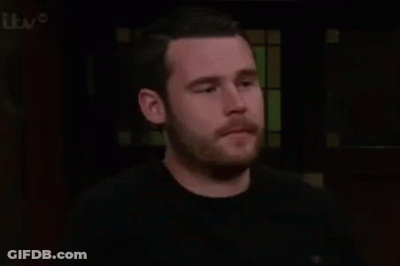 Man With Beard And Mustache Making Funny Face GIF