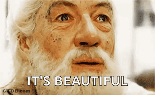 Man With Beard And Mustache Saying It's Beautiful GIF