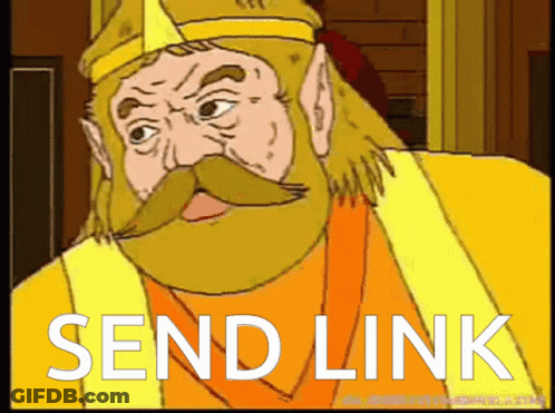 Man With Beard And Mustache Saying Send Link GIF