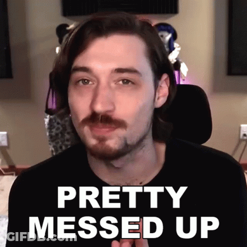 Man With Beard And Mustache Says Pretty Messed Up GIF