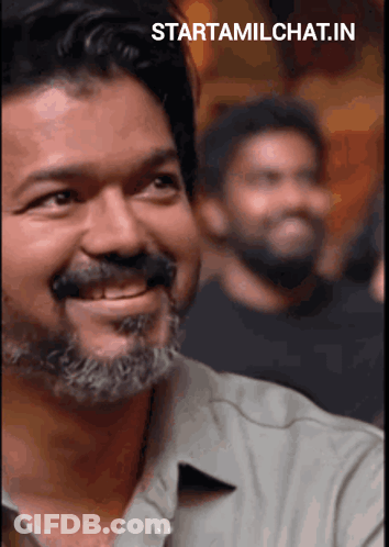 Man With Beard And Mustache Smiling GIF