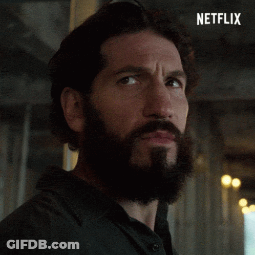 Man With Beard And Netflix Logo GIF