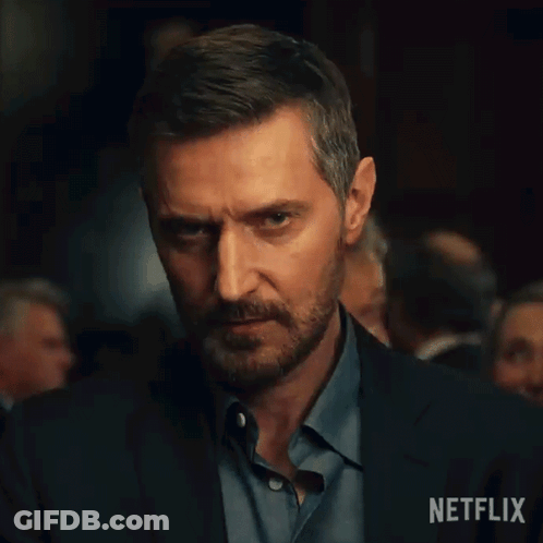 Man With Beard And Netflix Logo GIF
