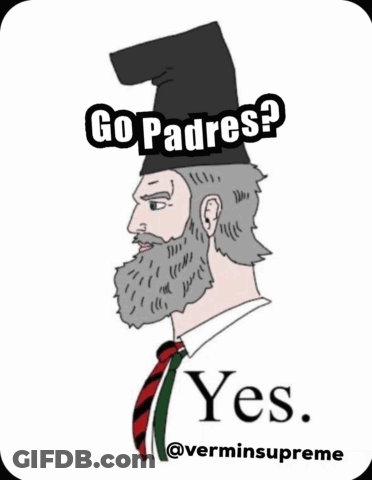 Man With Beard And Padres Hat GIF