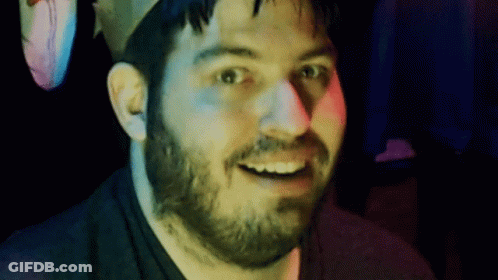 Man With Beard And Paper Crown GIF