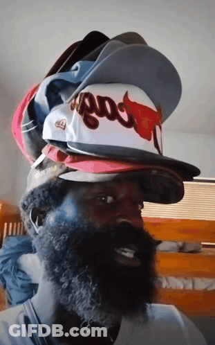 Man With Beard And Peace Hat GIF