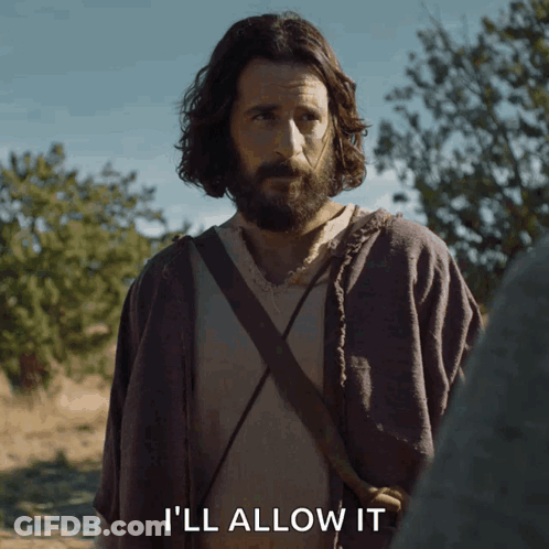 Man With Beard And Purple Robe Says I'll Allow It GIF