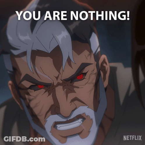 Man With Beard And Red Eyes Says You Are Nothing GIF