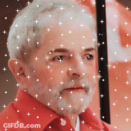 Man With Beard And Red Shirt Surrounded By Stars GIF