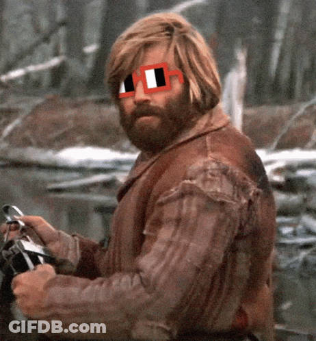 Man With Beard And Red Sunglasses GIF
