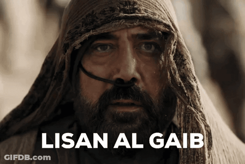 Man With Beard And Scarf Lisan Al Gaib GIF