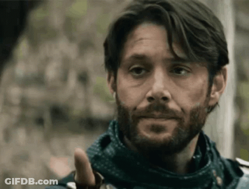 Man With Beard And Scarf Pointing GIF