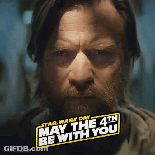 Man With Beard And Star Wars May The 4Th Sticker GIF