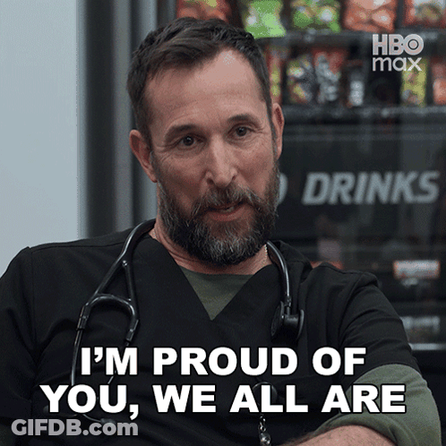 Man With Beard And Stethoscope Says I'm Proud Of You We All Are GIF