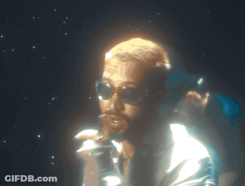 Man With Beard And Sunglasses In White Shirt GIF