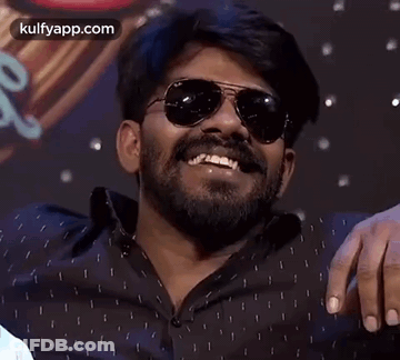 Man With Beard And Sunglasses Laughing GIF