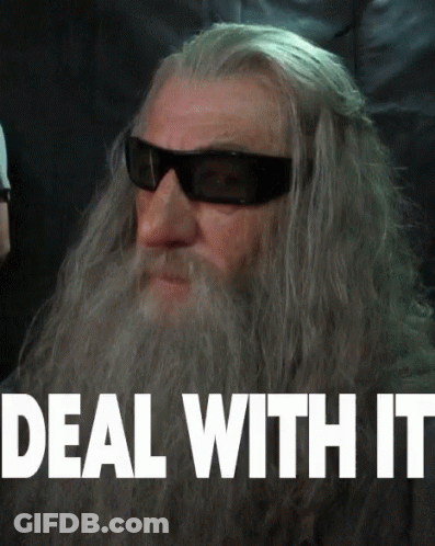 Man With Beard And Sunglasses Saying Deal With It GIF