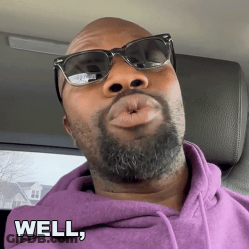 Man With Beard And Sunglasses Saying Well GIF