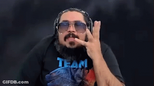 Man With Beard And Sunglasses Wearing Team Shirt GIF