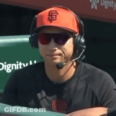Man With Beard And Tangerine Hat GIF