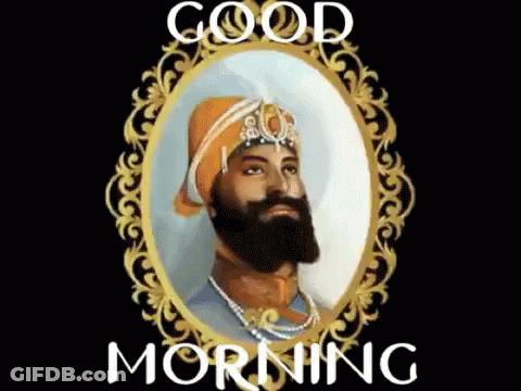 Man With Beard And Turban Saying Good Morning GIF