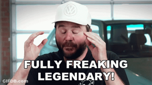 Man With Beard And VW Hat Says Fully Freaking Legendary GIF