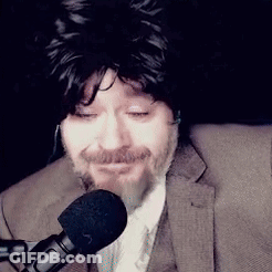 Man With Beard And Wig Speaking GIF