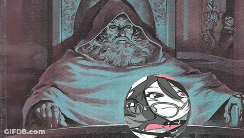 Man With Beard And Woman With Glasses Behind Him GIF