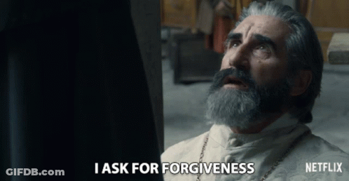 Man With Beard Asking Forgiveness From Netflix GIF