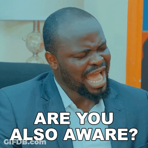 Man With Beard Asking If Aware GIF