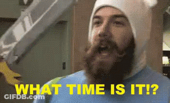 Man With Beard Asking What Time GIF