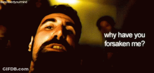 Man With Beard Asking Why Have You Forsaken Me GIF