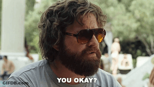 Man With Beard Asking You Okay GIF