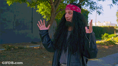 Man With Beard Bandana And Black Leather Jacket GIF