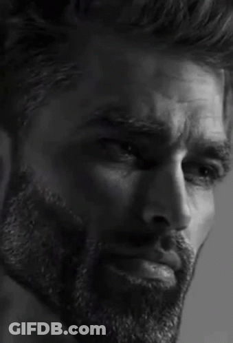 Man With Beard Black And White GIF