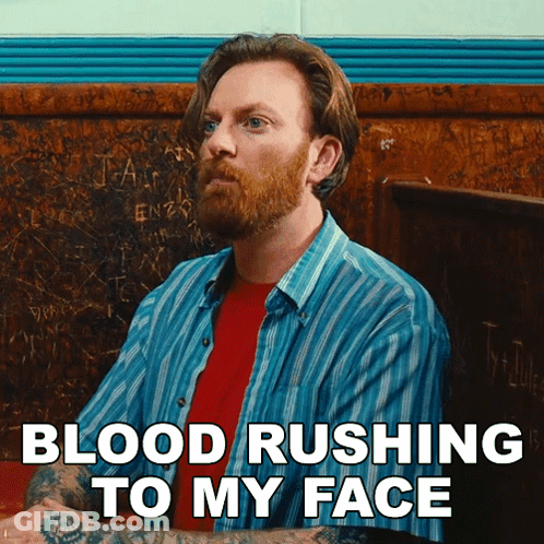 Man With Beard Blood Rushing To My Face GIF