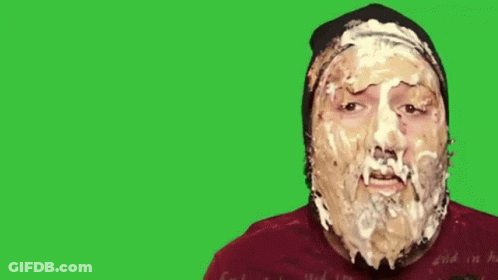 Man With Beard Covered In Icing GIF