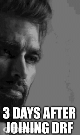 Man With Beard Crying 3 Days After Joining Drf GIF