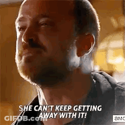 Man With Beard Crying Says She Can't Keep Getting Away GIF