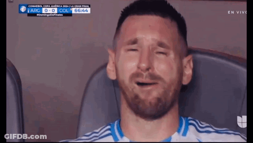 Man With Beard Crying Watching Soccer Match GIF